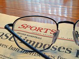 reading the sports page